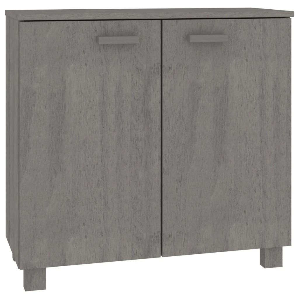 vidaXL Sideboard Sideboard HAMAR Hellgrau 85x35x80 cm Massivholz Kiefer (1 St)