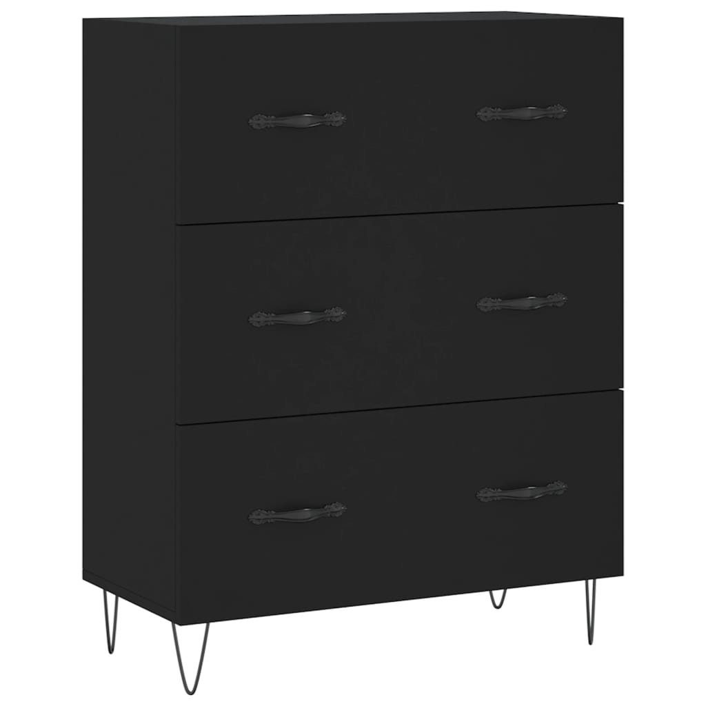 vidaXL Sideboard Highboard Schwarz 69,5x34x180 cm Holzwerkstoff (1 St)
