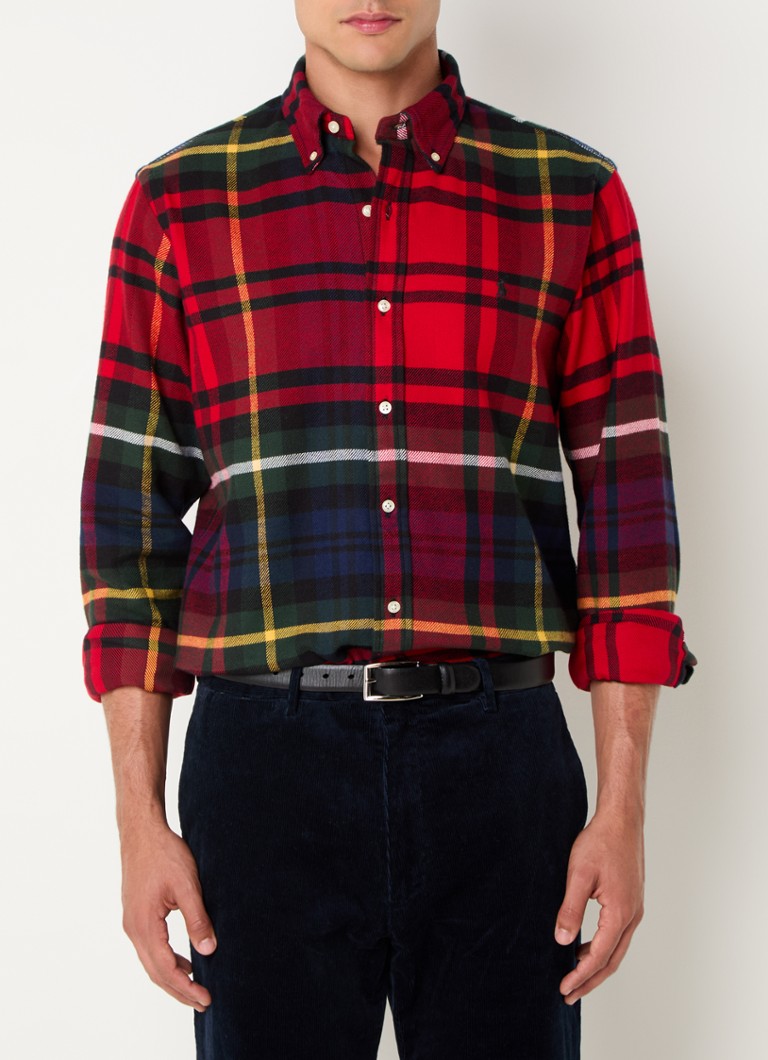 Cămașă Ralph Lauren cu croială clasică în carouri și logo brodat.