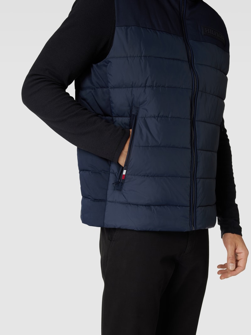 Steppweste mit Stehkragen Modell 'GILET' in marineblau