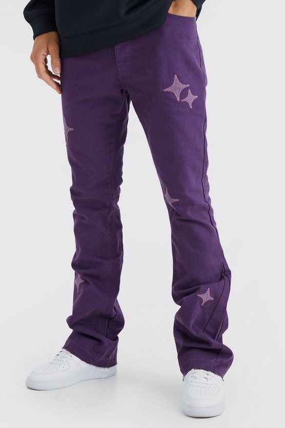 Tall Slim-Fit Schlaghose mit Applikation