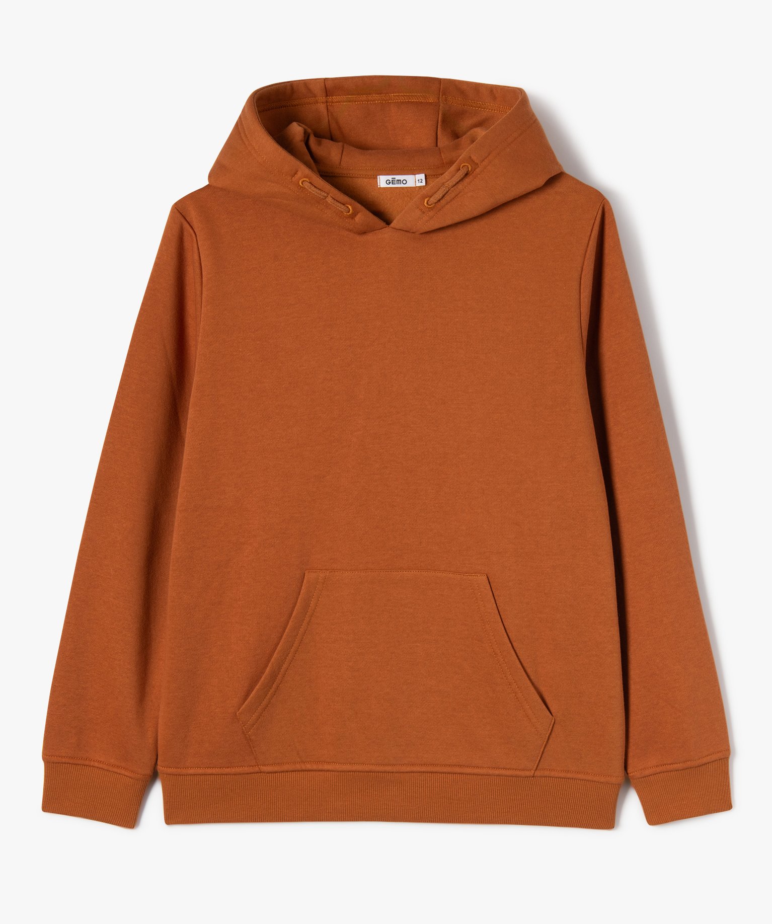 Sweat molletonné à capuche Garçon camel | GEMO