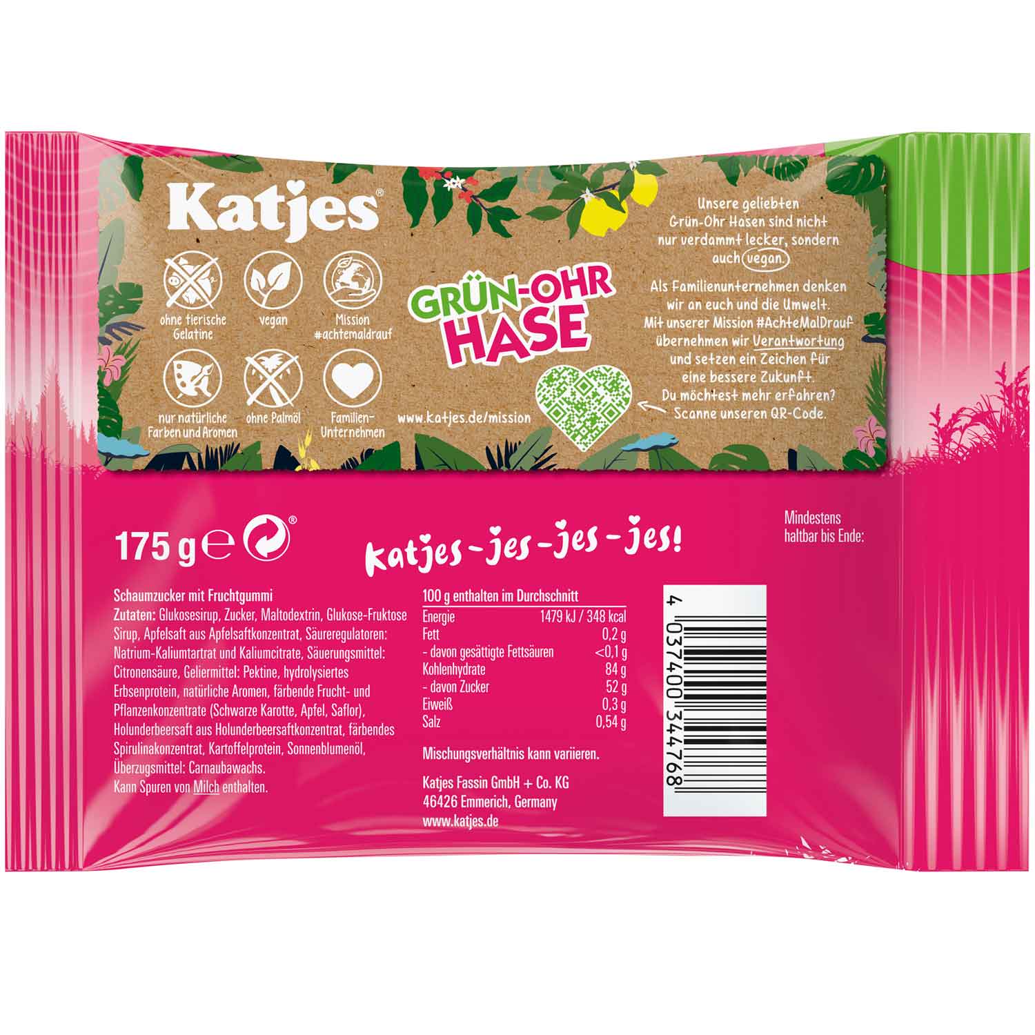 Katjes Grün-Ohr Hase 175g