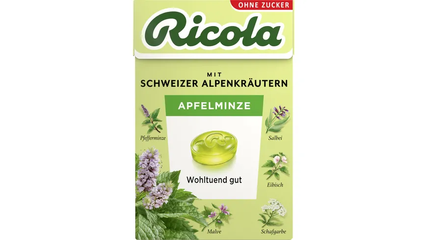 Ricola Bonbons Apfelminze Box 50 g