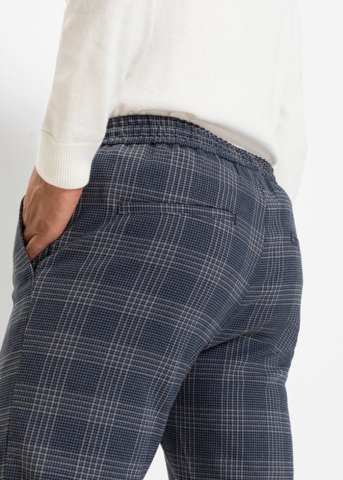 Slim Fit Stretch-Schlupfhose in verkürzter Länge, Tapered