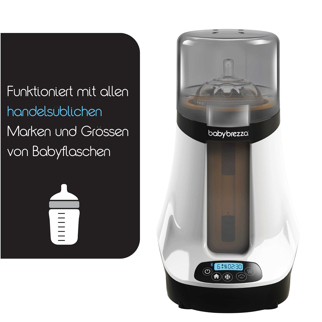 Baby Brezza Babyflaschenwärmer, Safe + Smart Bottle Warmer, Flaschen- und Babykostwärmer
