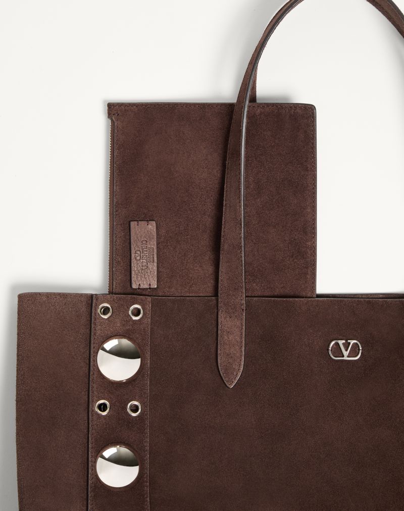 Valentino Garavani Nellcôte Medium Suede Shopping Bag