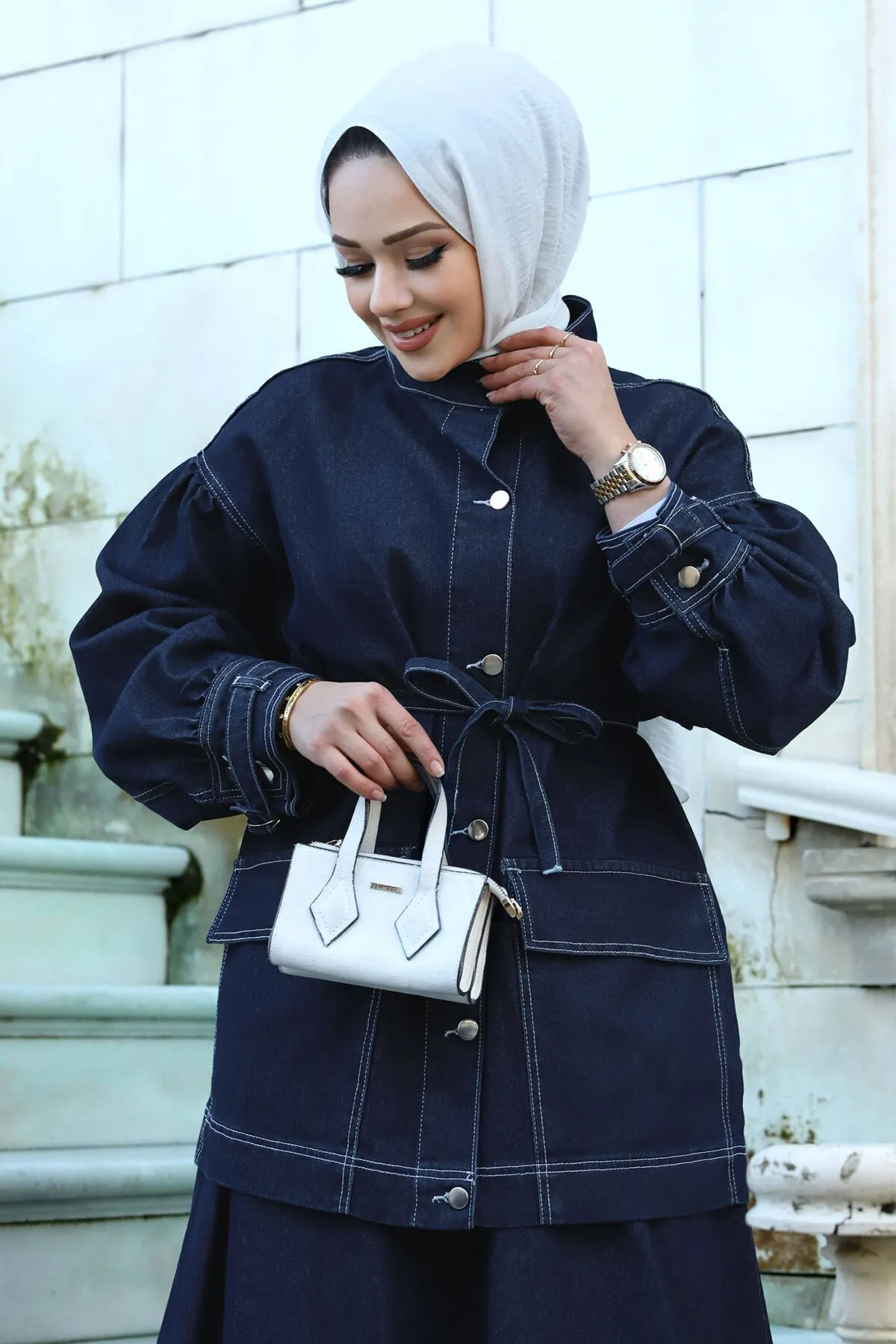 Tesettür Dünyası  Zweiteiler - Blau - Regular Fit