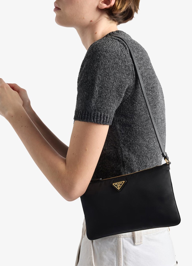 Prada Re-Nylon shoulder bag with leather details