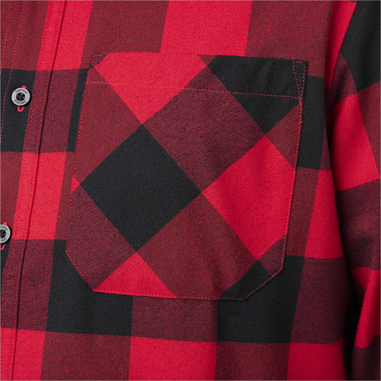 Seeland Herren Langarmhemd Toronto (red check)