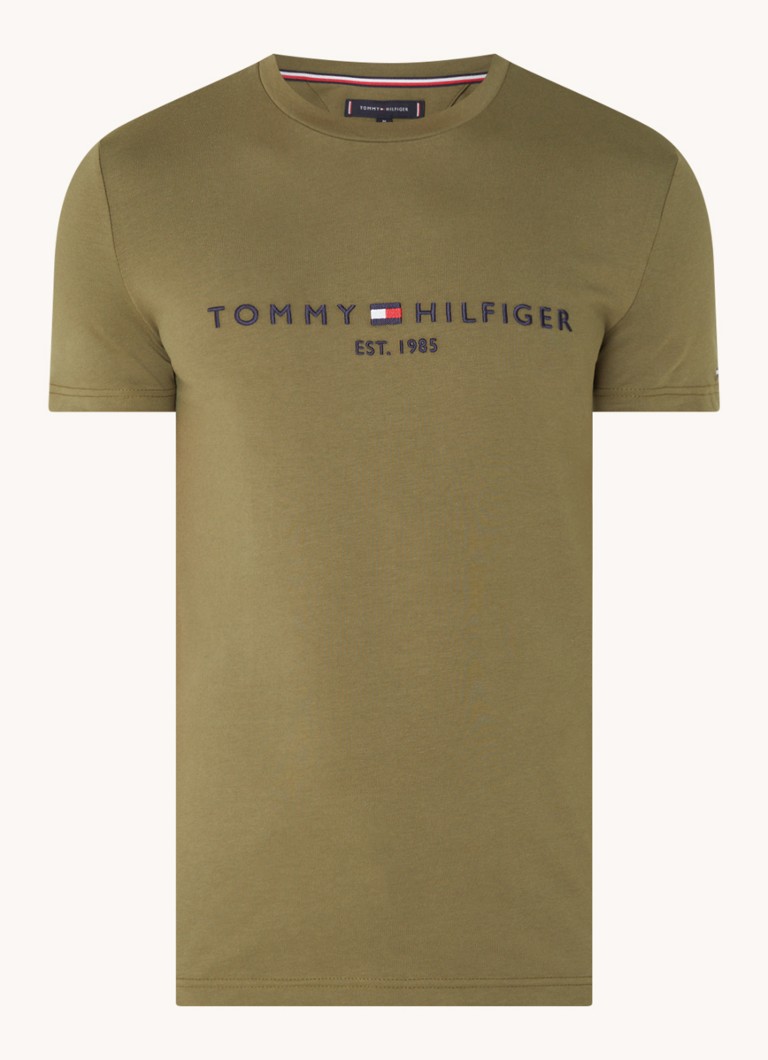Tricou Tommy Hilfiger cu logo brodat