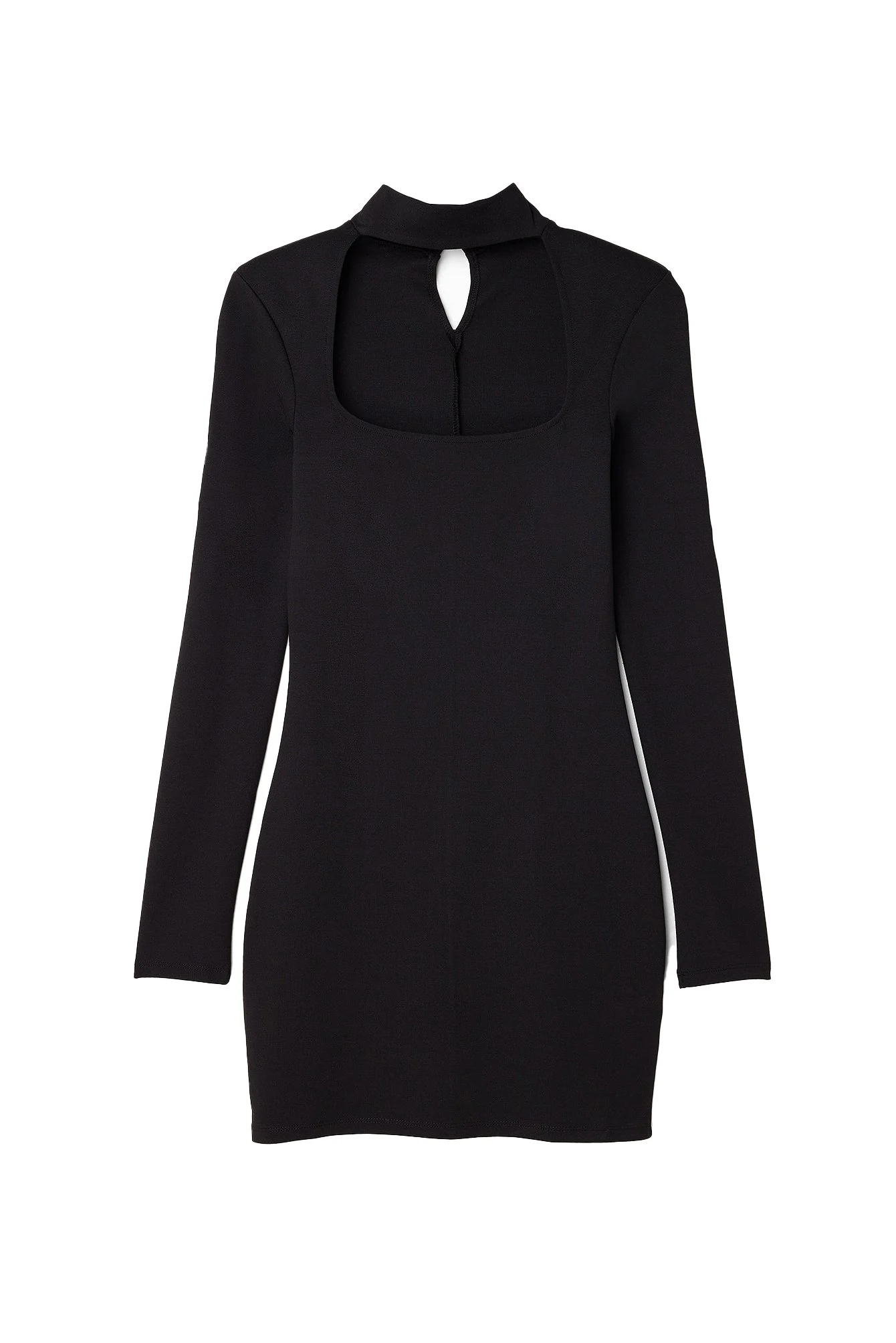 Minikleid mit eckigem Kragen und Choker