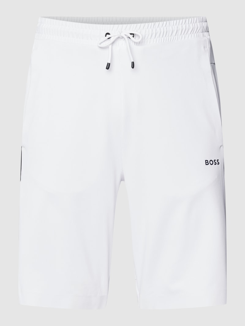 Shorts mit Galonstreifen Modell 'Headlo Gym' in weiß