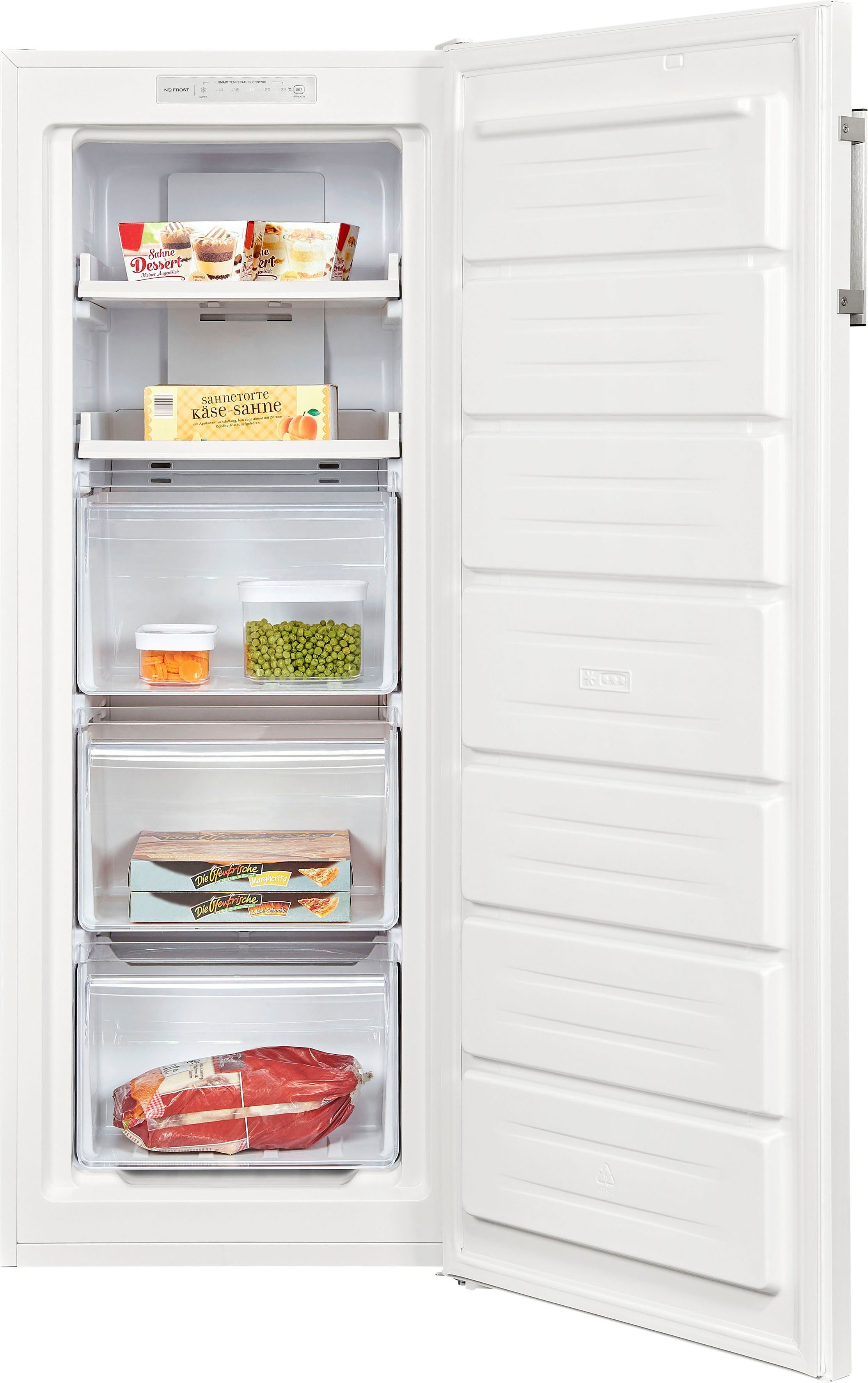 exquisit Gefrierschrank GS231-NF-H-040C weiss, 143 cm hoch, 54 cm breit