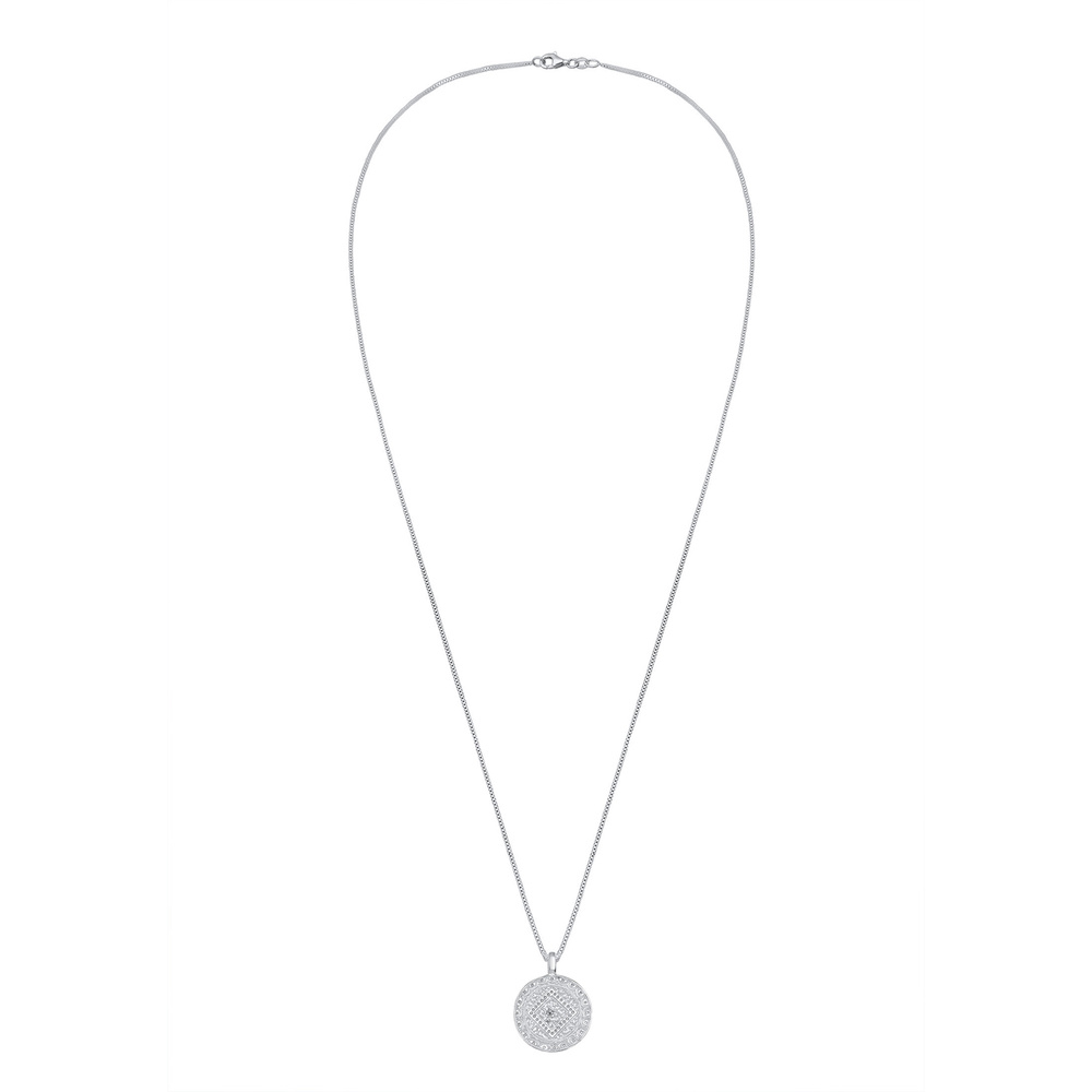 Elli Elli Collier Femme Pendentif Plaque de Monnaie en Argent Sterling 925 collier
