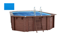 Interhiva Interline Holzpool Sommer Abdeckpläne 6,40 x 4,00m Oval (8-Eckig) 400 µm