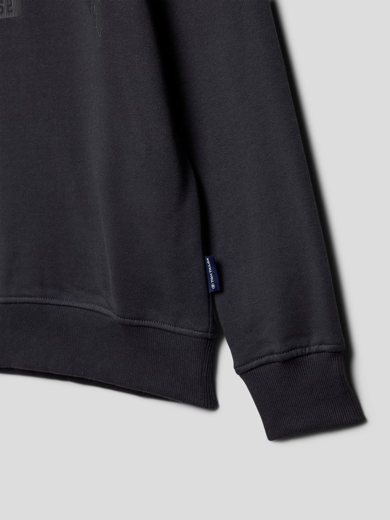 Sweatshirt mit Label-Print in graphit
