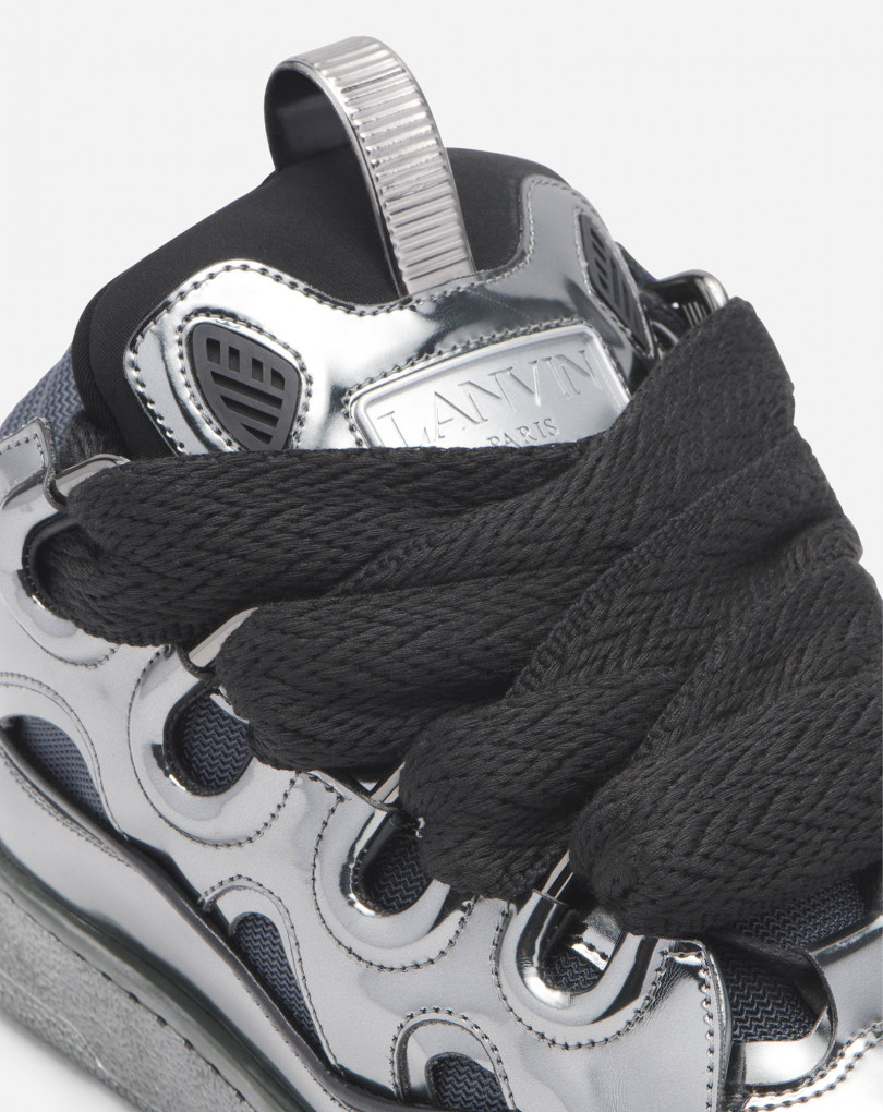SNEAKERS CURB EN CUIR METALLISÉ