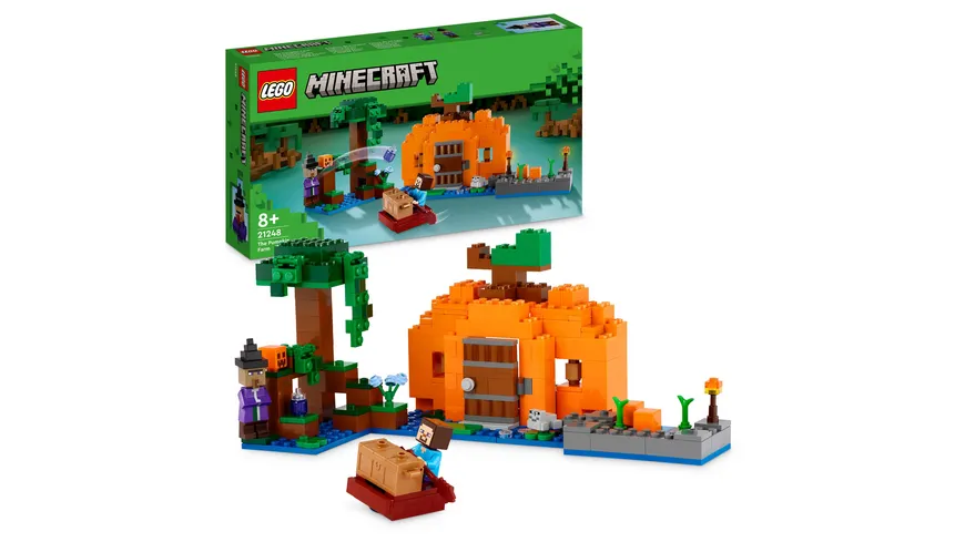 LEGO Minecraft 21248 Die Kürbisfarm, inklusive Haus und Steve-Figur