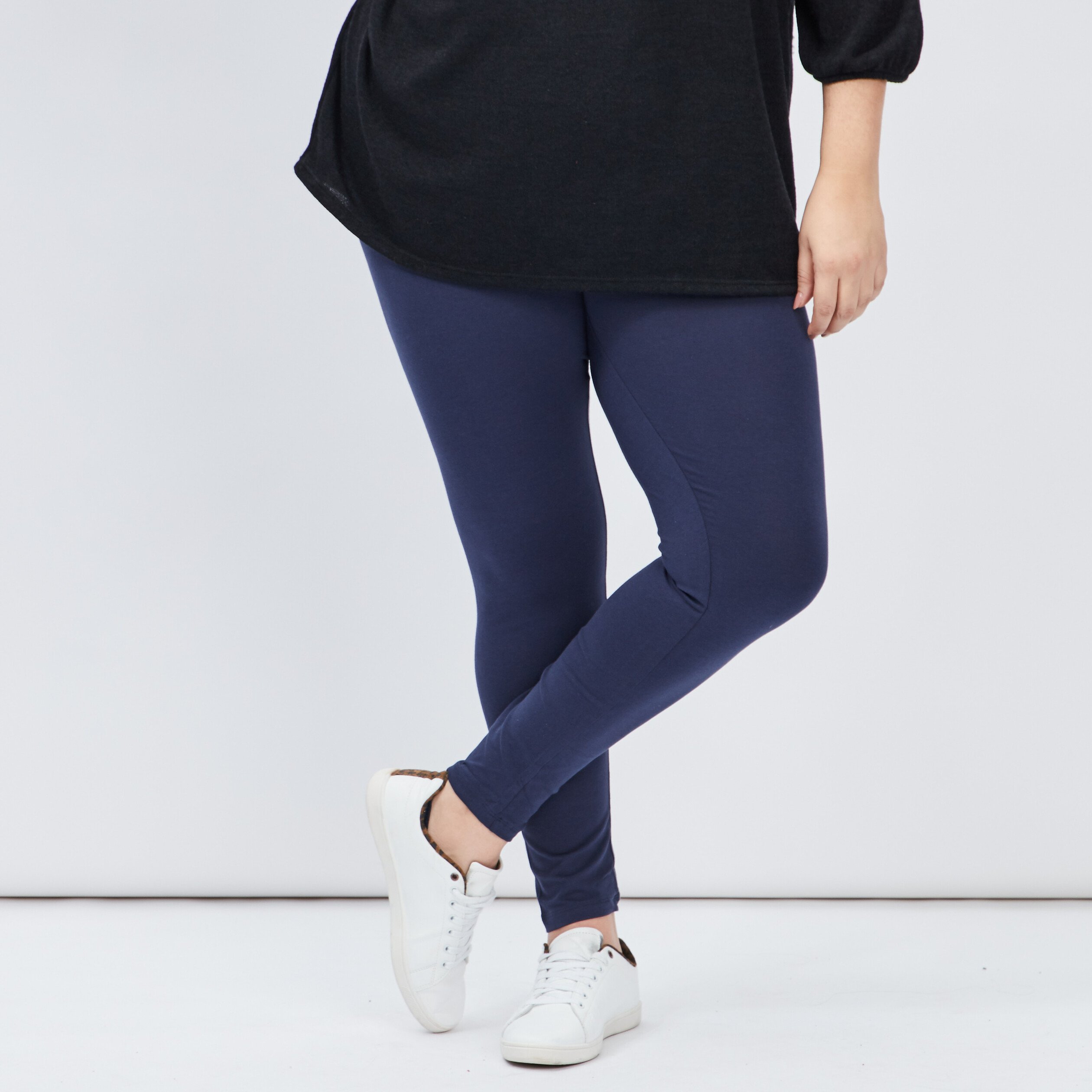 Legging bleu marine femme grande taille | La Halle