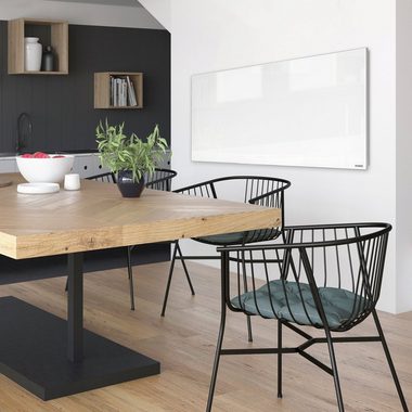 Vasner Infrarotheizung Glas mit Rahmen grau, 550 W, Citara G, Infrarot Glasheizung, IP44 Bad geeignet