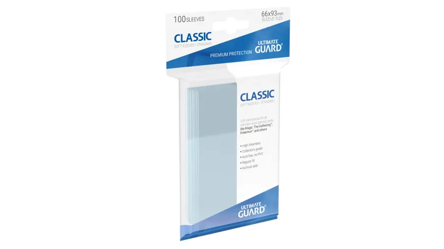 Ultimate Guard Classic Soft Sleeves Standardgröße Transparent (100) UGD010001