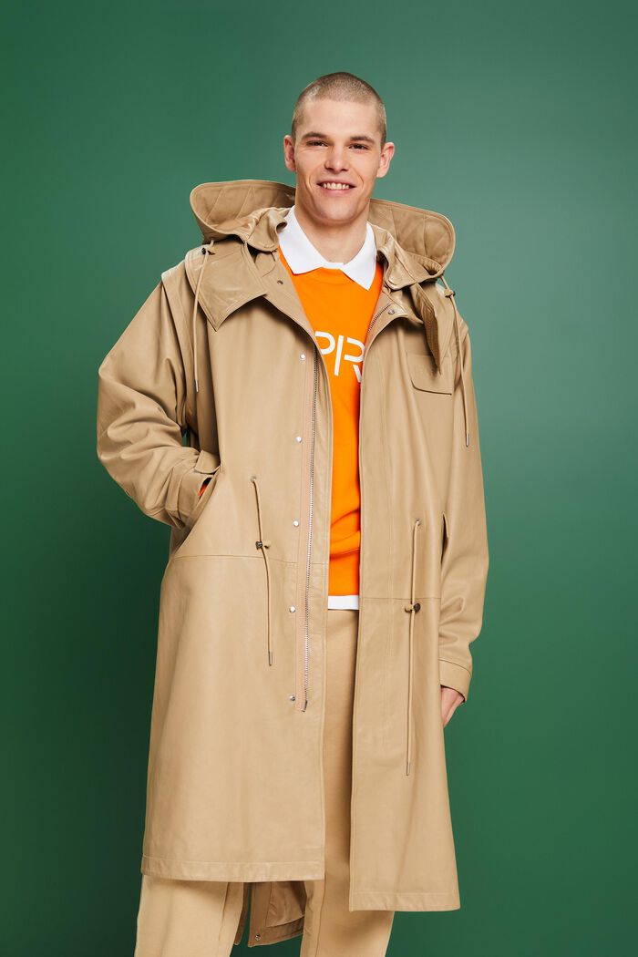 Multifunktionaler Parka aus Leder