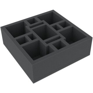178 mm x 178 mm x 60 mm Schaumstoffeinlage für Brettspiele - 13 Fächer