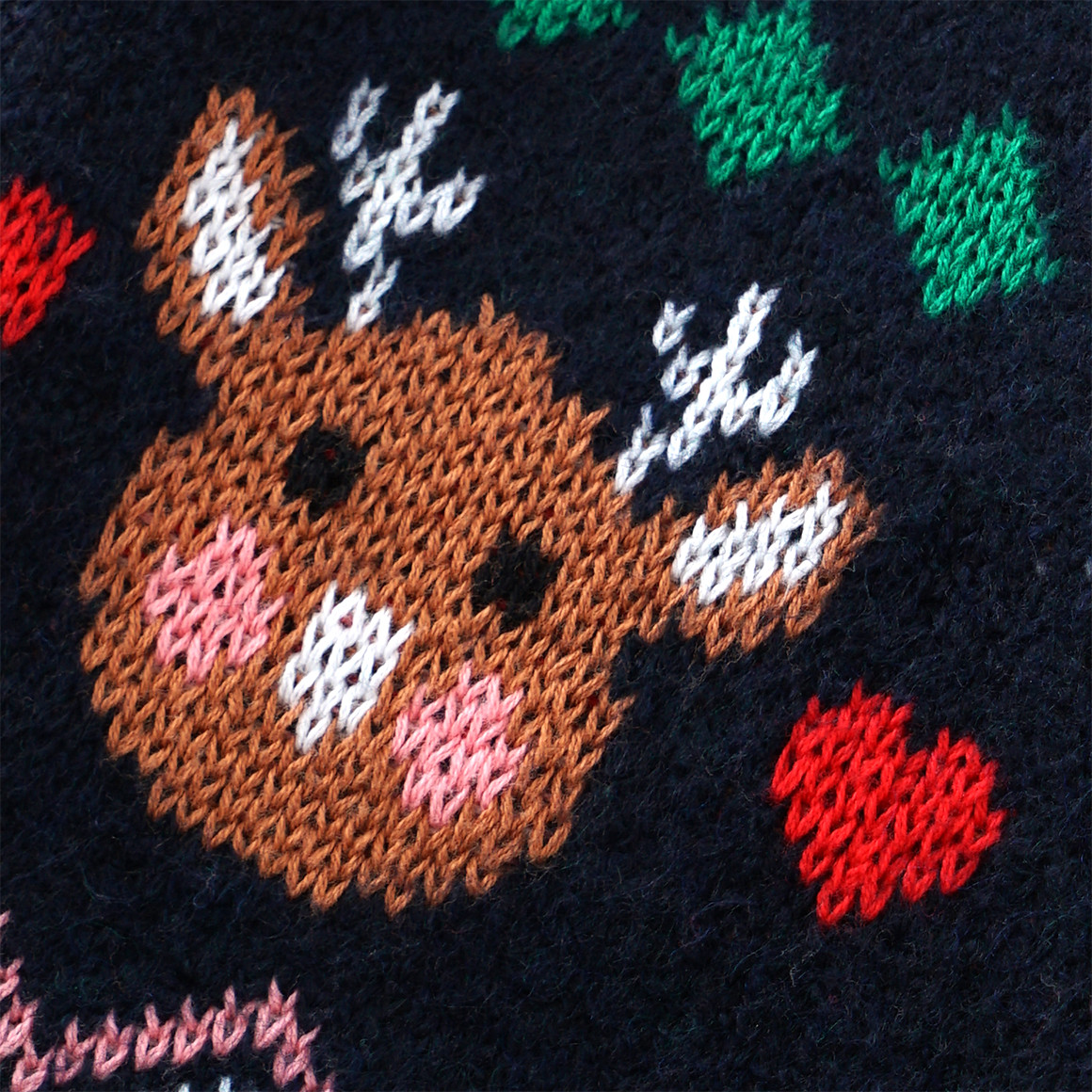 Mädchen Weihnachtsstrickjacke gemustert