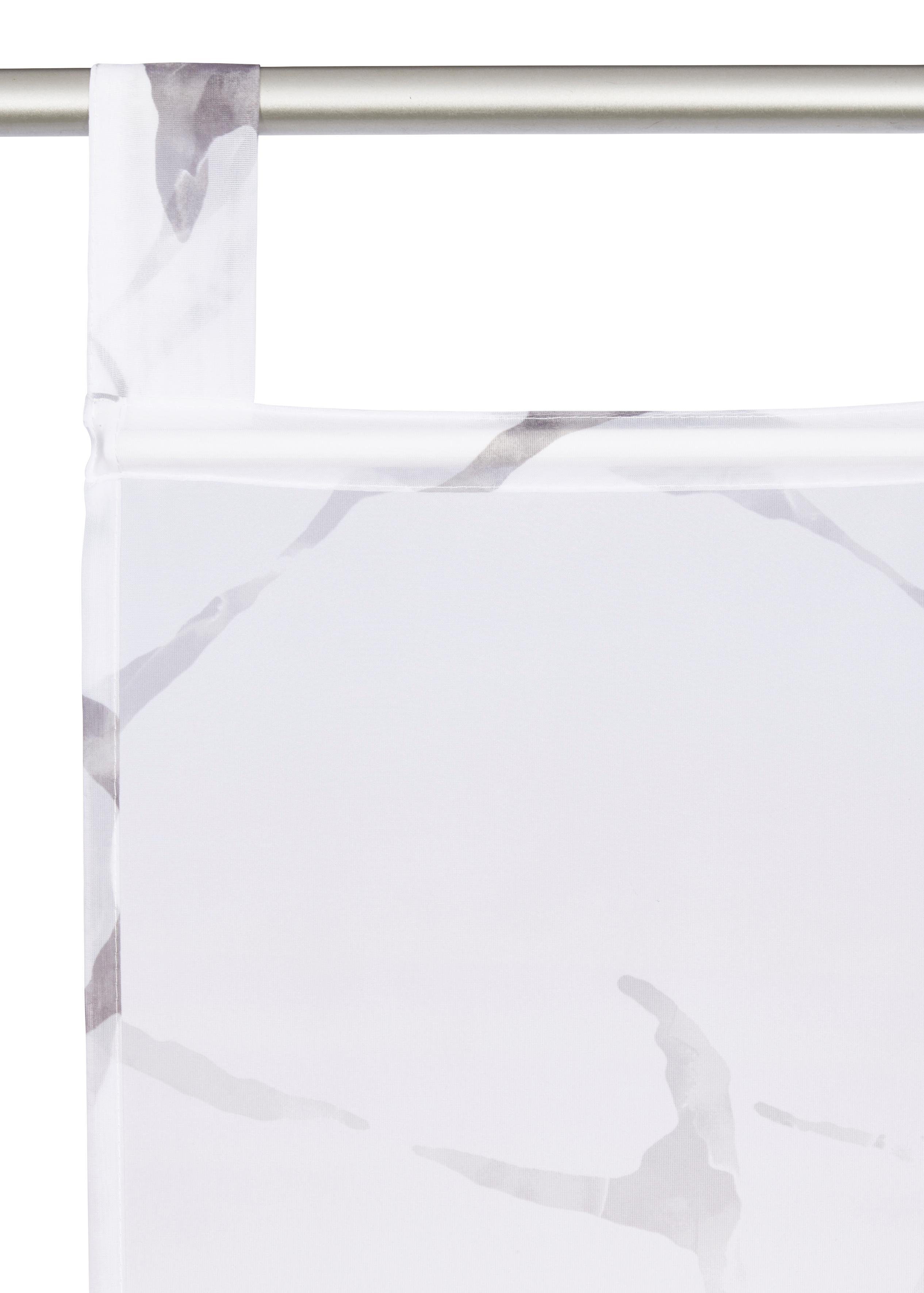 Schiebegardine Fulda, my home, Schlaufen (2 St), transparent, Voile, Inkl. Beschwerungsstangen