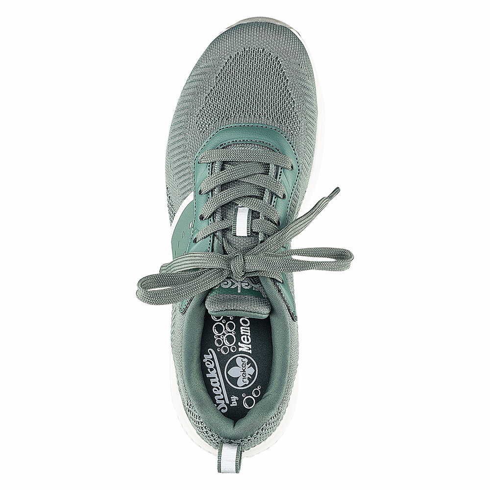 RIEKER Freizeit Schnürer grün FSK Damen Halbschuhe