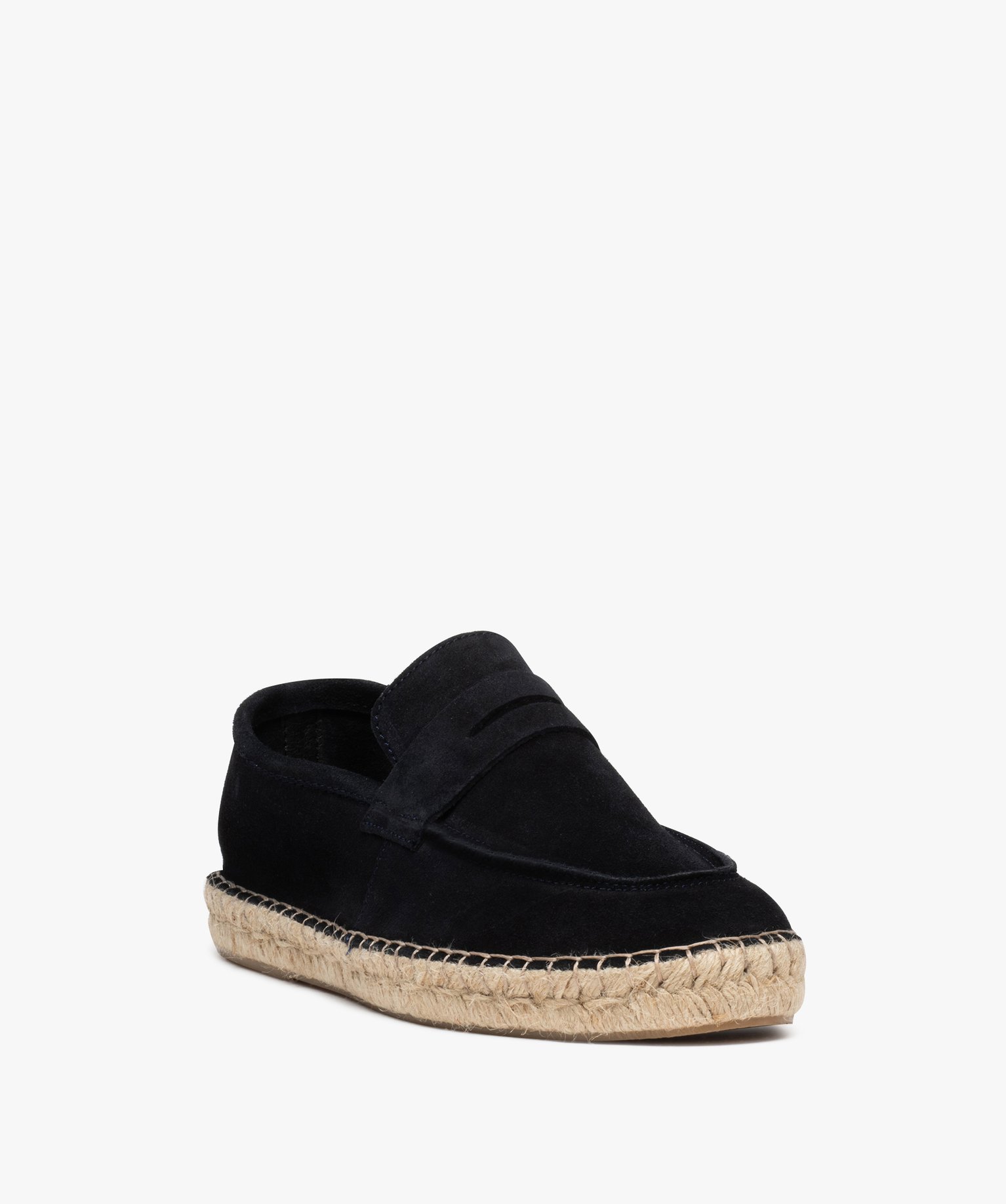 Mocassins homme unis semelle en corde tressée - Taneo marine | GEMO