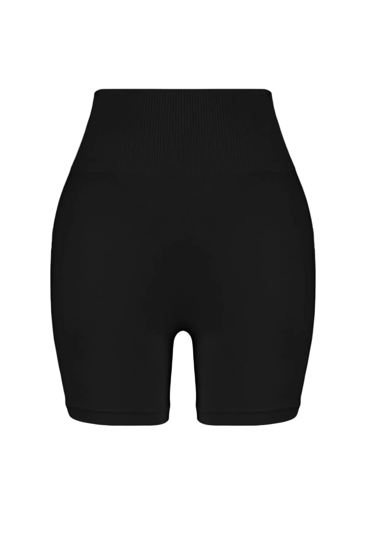 Trendyol Collection  Schwarze nahtlose/nahtlose Extra Coupler gestrickte Sportshorts/kurze Leggings THMSS23TY00001