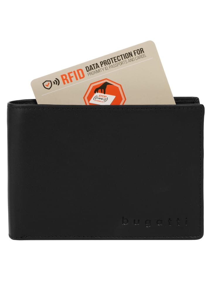 Bugatti Geldbörse SUPER SLIM RFID in schwarz günstig kaufen onesize