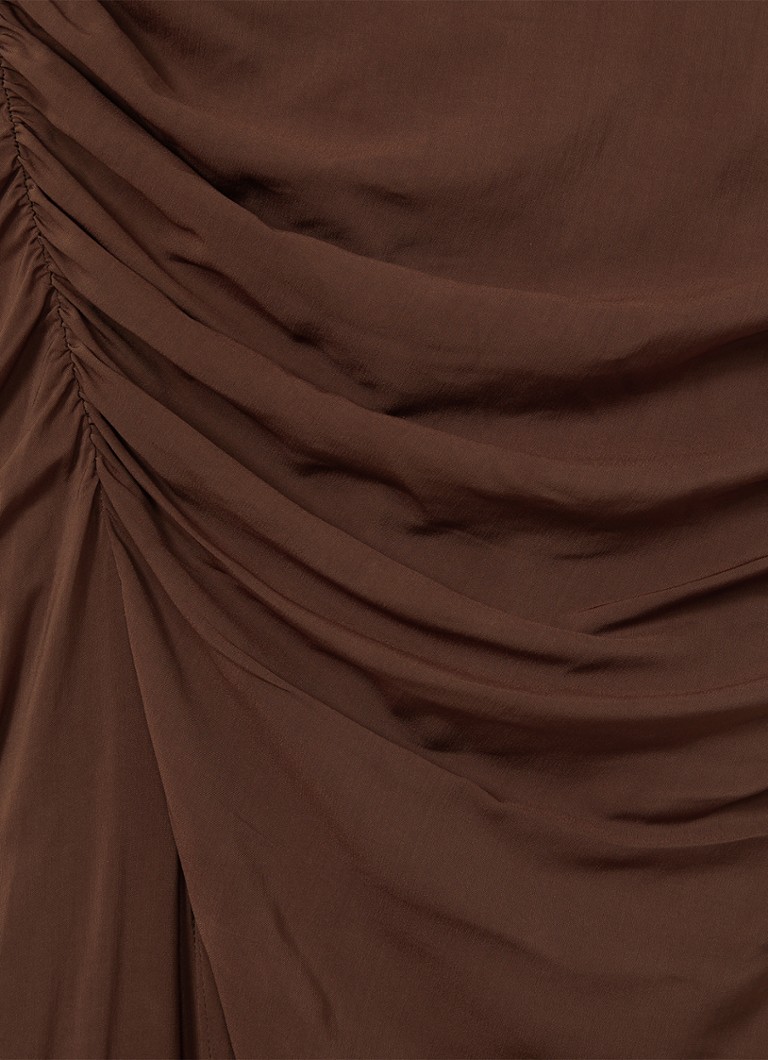Reiss  Lisa midi rok met ruches en split