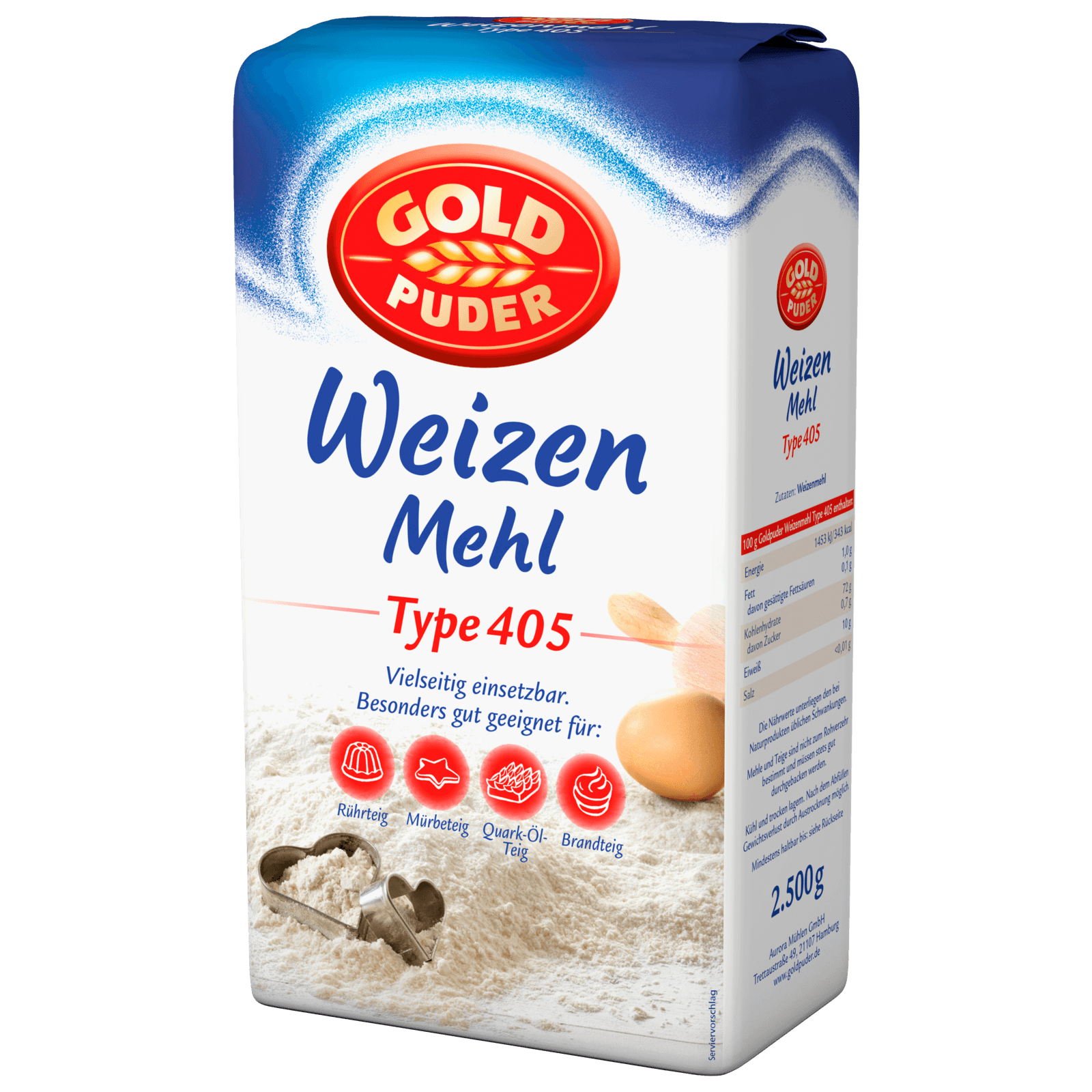 Goldpuder Weizenmehl Typ 405 2,5kg