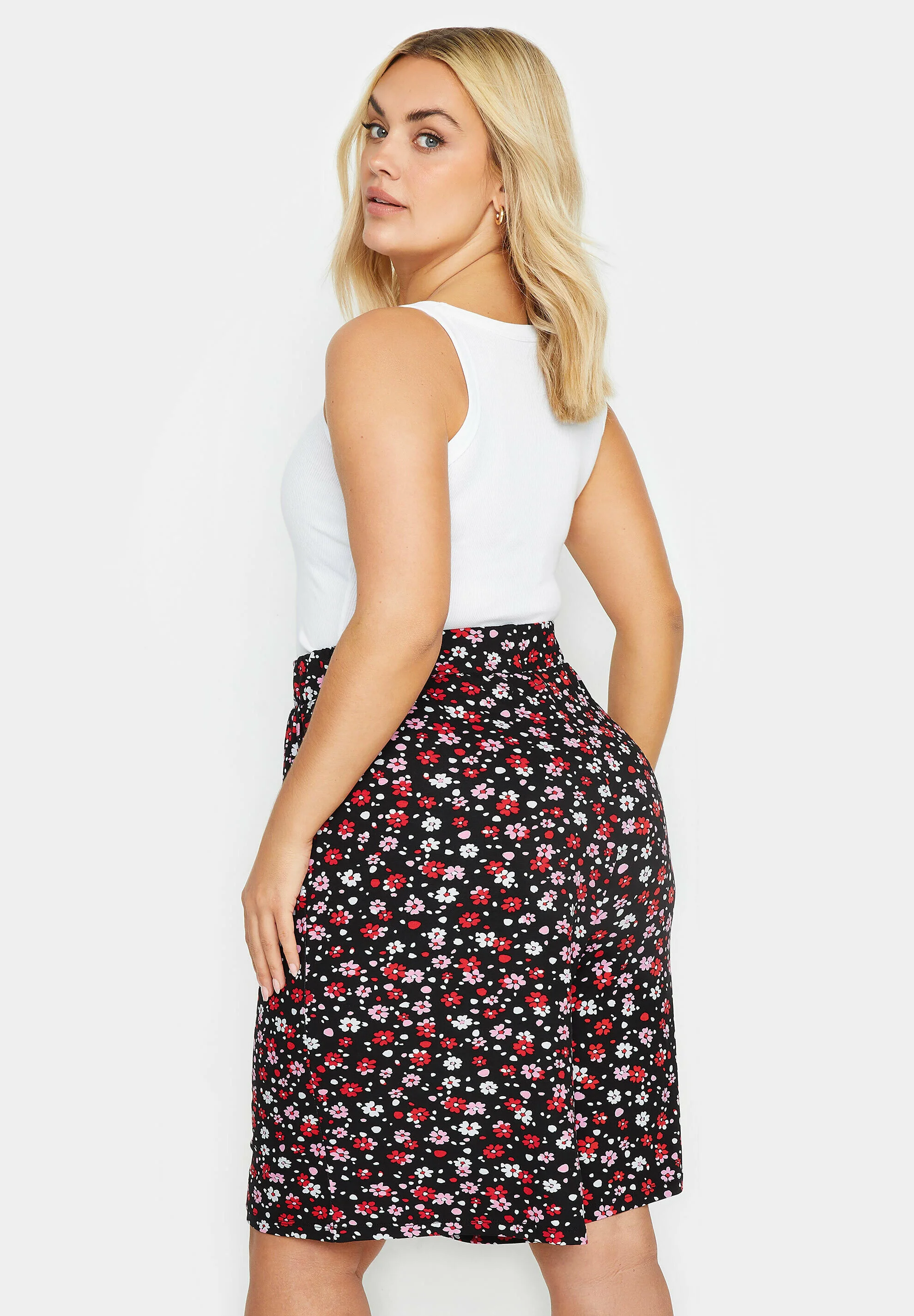Yours Clothing ESTAMPADO FLORAL - Pantalón deportivo