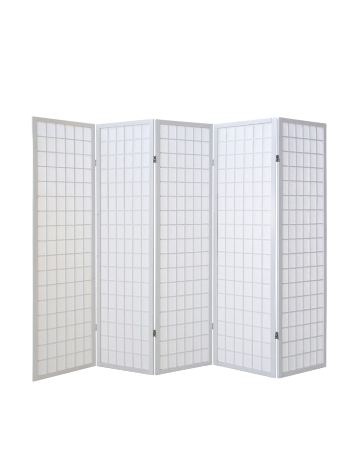 Homestyle4u 5-tlg. Paravent in Weiß 220x175 günstig kaufen onesize