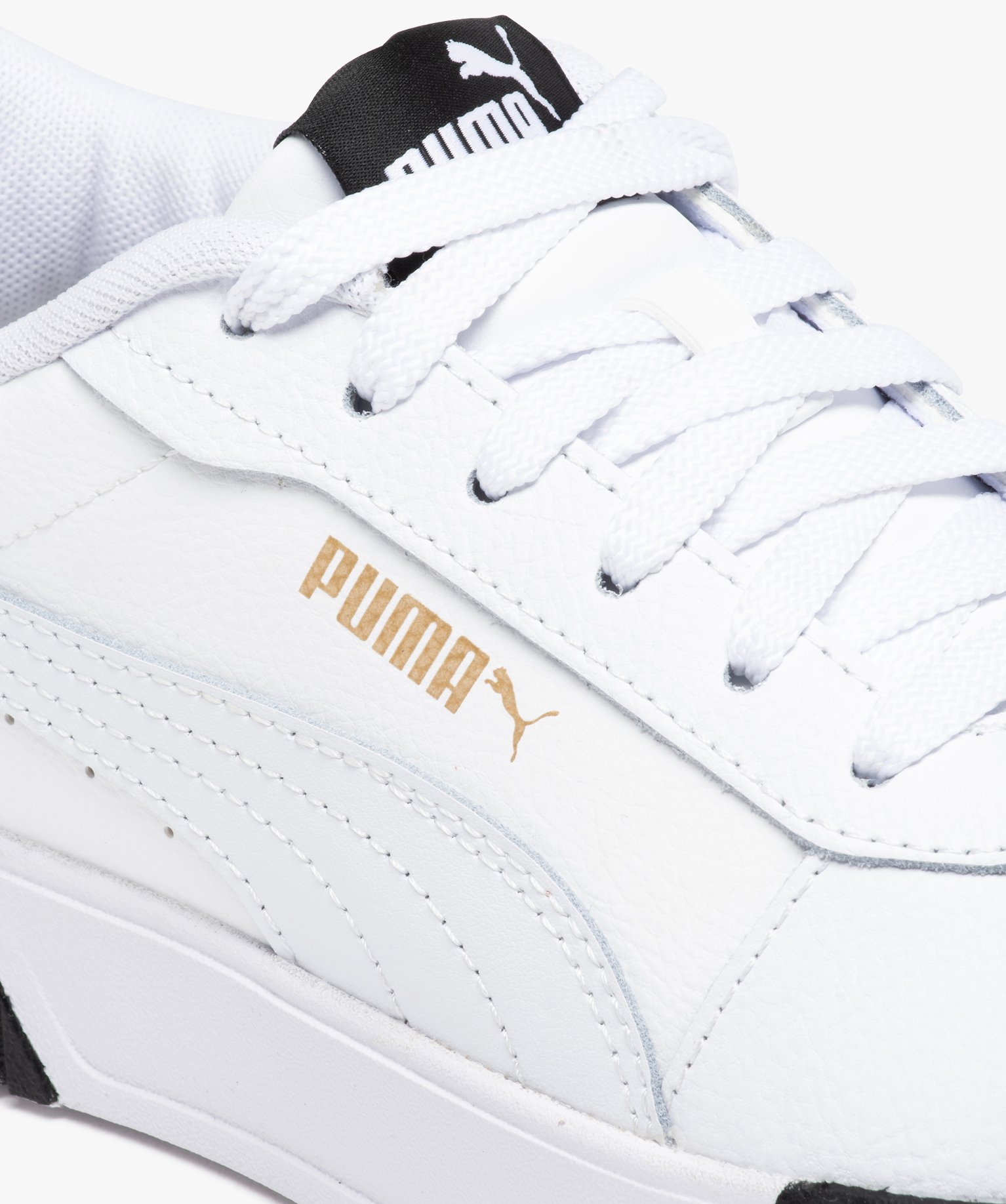 Baskets femme unies détails contrastés – Puma Carina blanc | GEMO