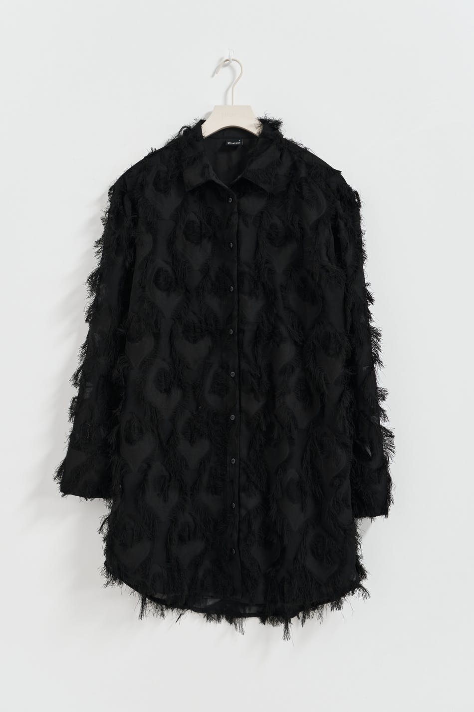 Fluffy shirt dress