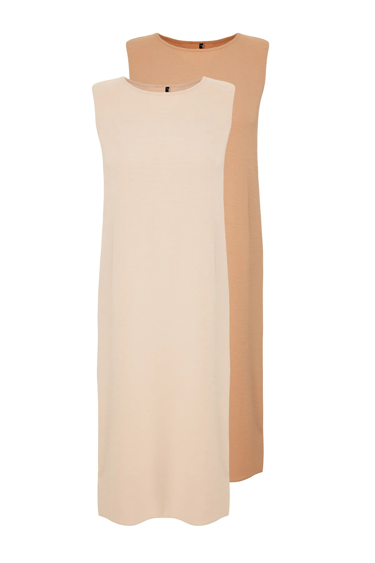 Trendyol Modest  Steinbraunes 2er-Pack Unterwäschekleid mit gewebtem Aerobin-Futter TCTSS23EB00146