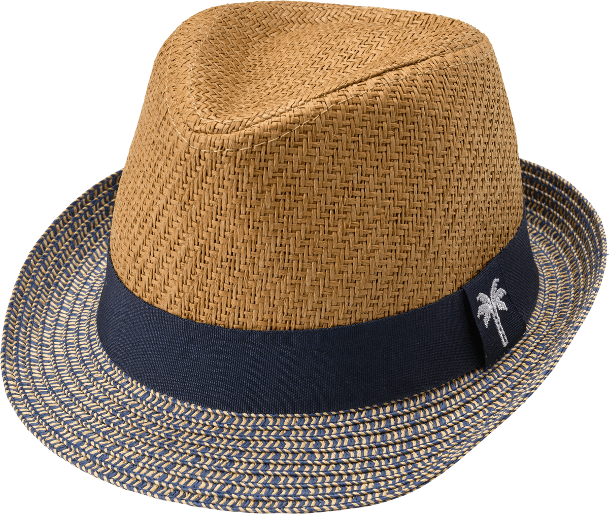 Strohhut mit Hutband, beige, Gr. 54/55, 1 St