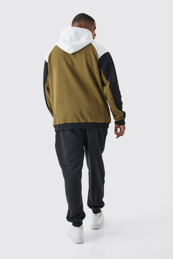 Plus Raglan Colorblock Hoodie