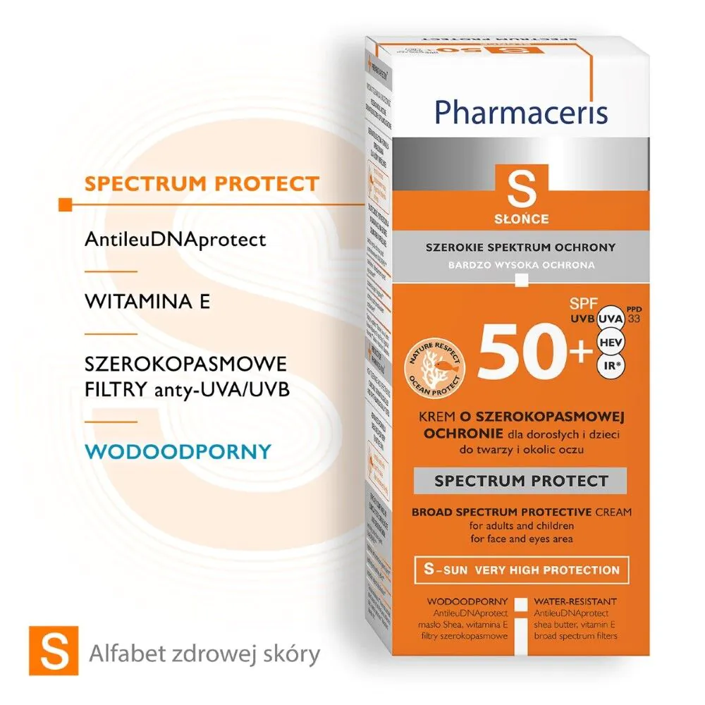 Pharmaceris S Creme med bredbåndsbeskyttelse SPF50+