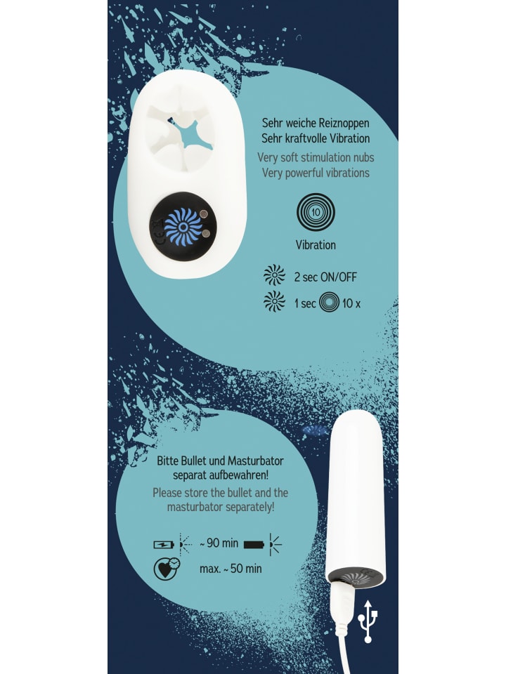 Stroker Masturbator Super Soft Masturbator & Vibrating Bullet in weiß günstig kaufen 12,5
