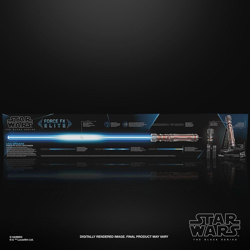 Metamorph Kostüm Star Wars Episode 9 The Black Series Leia Organa F, Exakte Replik von Leias blauem Lichtschwert aus Star Wars Episode 9