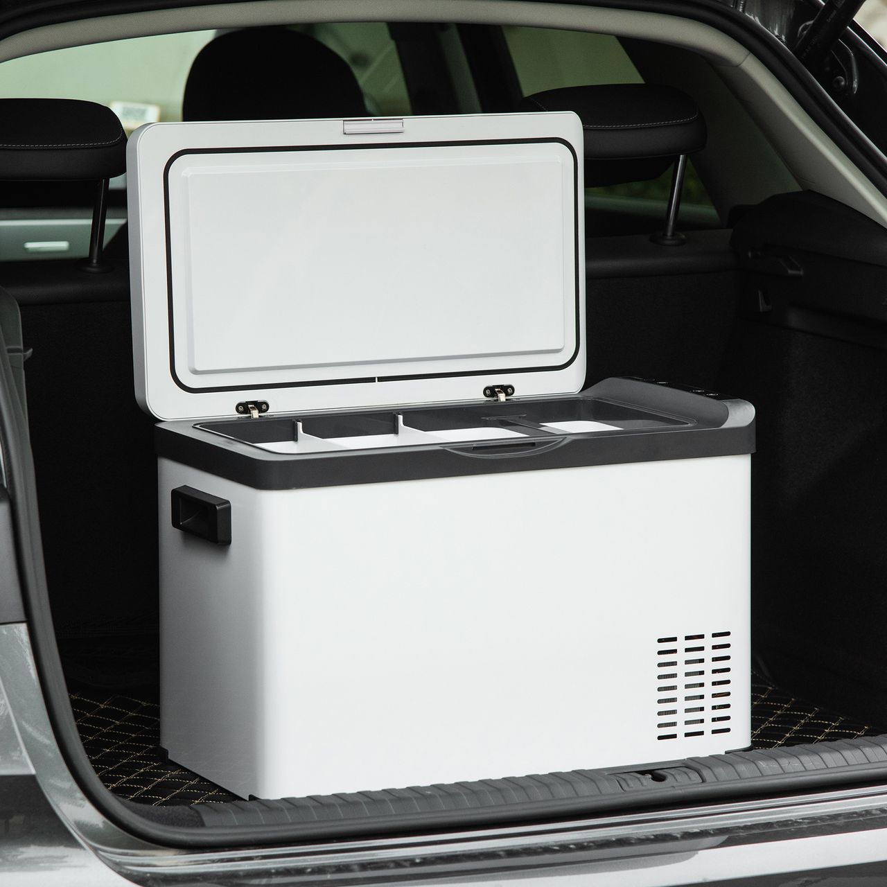 Outsunny Kühlbox Auto 30L mit LCD-Anzeige Autokühlschrank elektrisch Boot