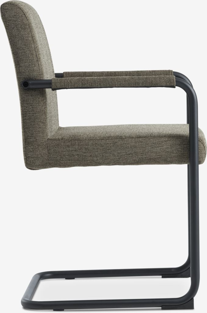 Chaise de salle à manger ESPE, tissu ESPE olive/noir