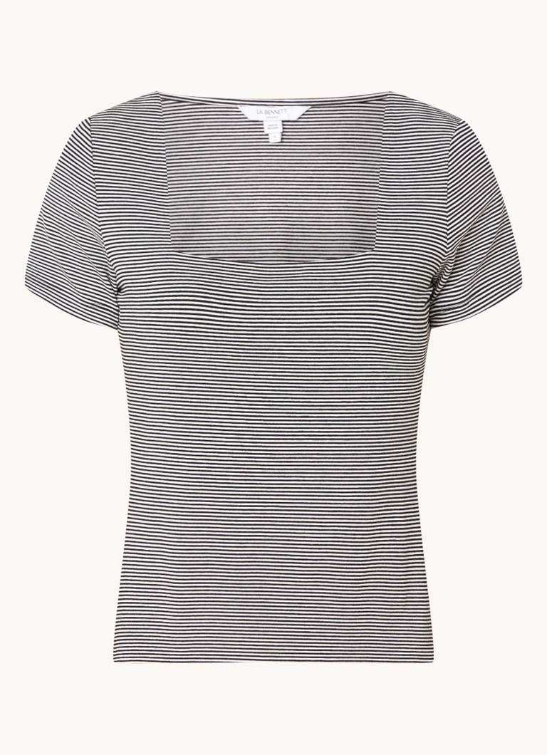 LKBennett Tasha top with stripe print