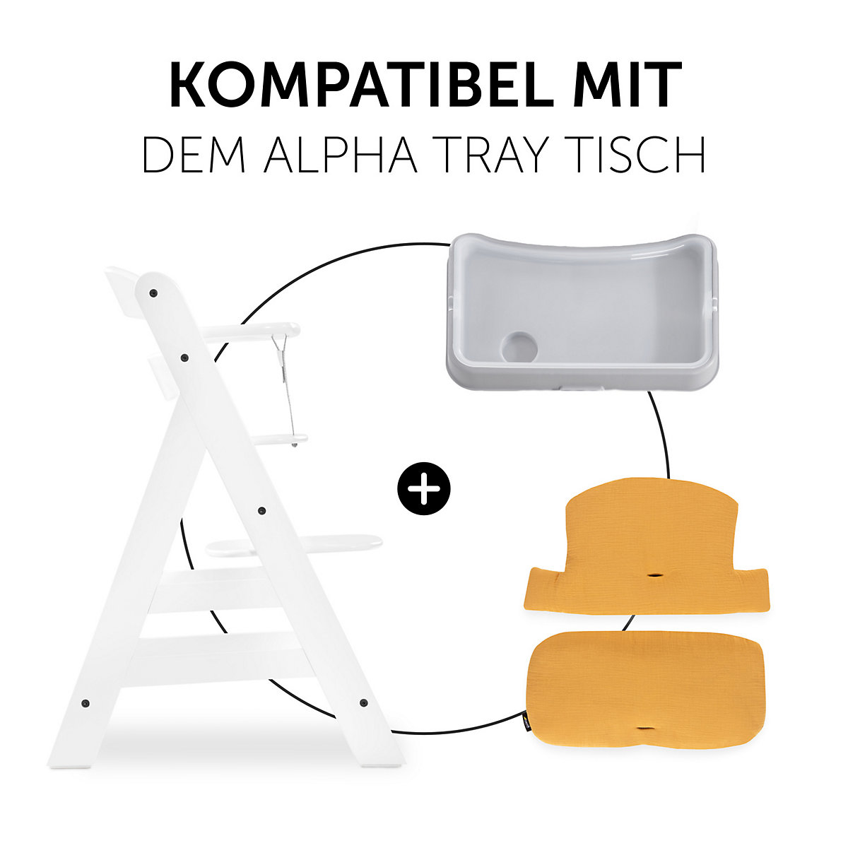 Sitzauflage Alpha Highchair Pad Select, Musselin Honey